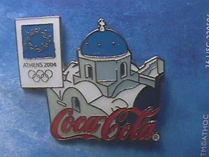 Pin olímpico de Tokio 2020 inicio comercial: Atenas 2004 Coca-Cola griego Santorini - Imagen 1 de 11