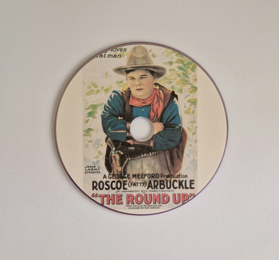 THE ROUND UP 1920 DVD PUBLIC DOMAIN SILENT FILM FATTY ARBUCKLE, BUSTER KEATON - Image 1 of 1