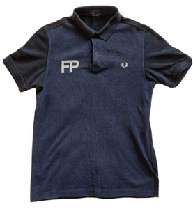 Polo Fred Perry blu taglia media manica corta t-shirt maglietta uomo 2 toni - Foto 1 di 10