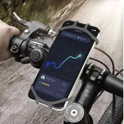 Supporto Porta Cellulare Silicone Per Moto Bici Universale Telefono Smartphone - Immagine 1 di 4