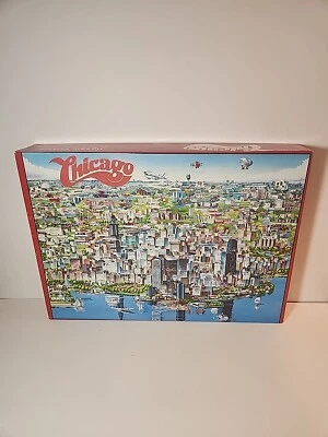 Vintage 1988 Chicago 504 Piece Puzzle Buffalo Games Complete With Warranty Paper - Image 1 of 4