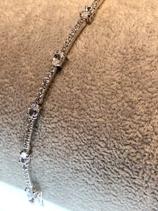 Sterling Silver 925 Bracelet Vincenza Cubic Zirconia 9.06g - Picture 1 of 10