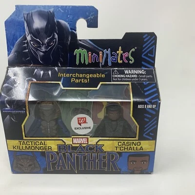 Bonecos MiniMates Marvel Pantera Negra assassino tático e cassino T'Challa - Imagem 1 de 4