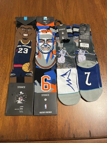Stance NBA Socks - Wiggins, Porzingis, & AD - NEW W/TAGS Cover