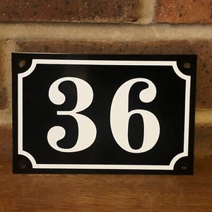 Personalised French Style Black & White House Plaques (Name or/& Number) 15x10cm - Picture 1 of 5