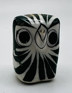 Estatuilla de cerámica de búho vintage pintada a mano arte popular de cerámica mexicana Tonala - Imagen 1 de 7