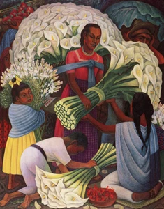 LATIN ART PRINT - The Flower Vendor by DIEGO RIVERA Poster 24x30 - Picture 1 of 1