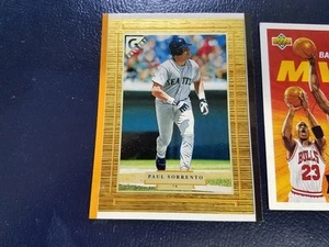 Paul Sorrento #78 Mariners 1997 Topps Gallery OVERSIZE Black Orange Border - Picture 1 of 2