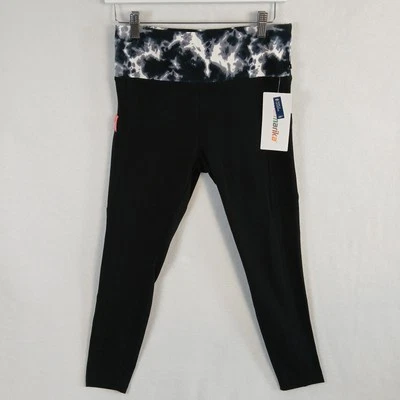 Marika Women's 25" Ankle Legging Size L Black Tie-Dye Waistband NWT - Image 1 of 4