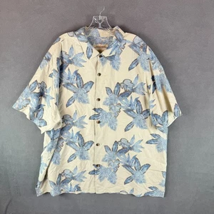 Tommy Bahama Shirt Mens 3XL 100% Silk Floral Hawaiian Button Up Original Fit - Picture 1 of 9