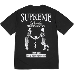 SUPREME DEVOTION TEE Black Cotton T-Shirt FW25 Graphic Print Logo Men’s Size XL - Picture 1 of 4