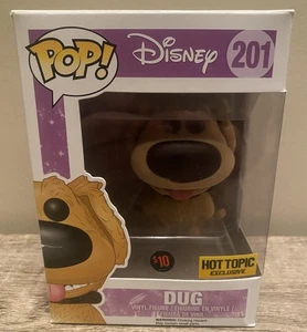 Funko Pop Dug 201 Disney Up Vinyl Pixar Flocked Hot Topic Exclusive Figure - Picture 1 of 8