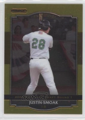 2008 Razor Signature Series Metal Gold Justin Smoak #BA-JS - Image 1 of 2