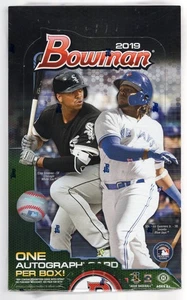 2019 BOWMAN BASEBALL FACTORY SEALED HOBBY BOX **1 AUTOGRAPH** - Picture 1 of 2