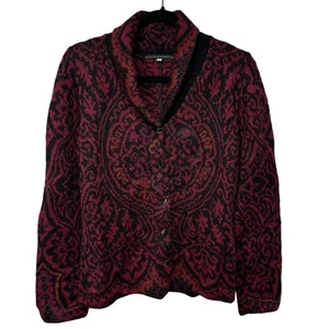Peruvian Connection Damen Alpaka Wolle schwere Strickjacke Pullover Größe Medium - Bild 1 von 10