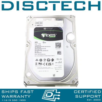 Seagate Exos ST8000NM018B 8TB 3.5” 7.2K RPM 512e Enterprise SAS HDD Hard Drive - Image 1 of 3