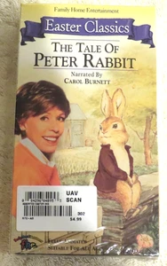 Vintage VHS 1991 Tale Of Peter Rabbit Easter Carol Burnett Sealed New-Water Mark - Bild 1 von 5