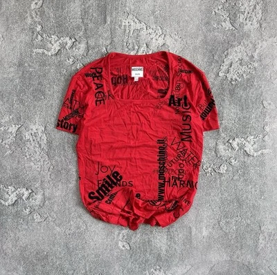 Moschino Jeans I46/US12/GB16 Todo Estampado Top Camisa Camiseta Camiseta Tanque Avantgarde  Foto 1 de 4