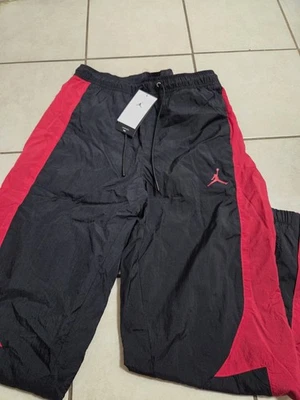 Pantalones cortavientos Nike Jordan Jumpman para hombre XL negros rojos DX9373-013 NUEVOS CON ETIQUETAS Foto 1 de 4