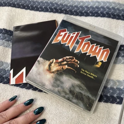 Evil Town Movie Blu-ray!! Poster FLAW Vinegar Syndrome. RARE** OOP ! Horror - Image 1 of 4