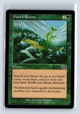 GAEA'S BOUNTY – MTG Magic the Gathering Card – Urza's Saga – Common - Image 1 of 4