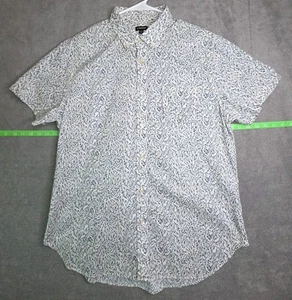 The J. Peterman Co. Men's Brown Short Sleeve Button-Up Camp Shirt Large Casual - Picture 1 of 6