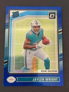 2024 Donruss Optic Blue Hyper Rated Rookie Jaylen Wright Miami Dolphins 249 - Bild 1 von 2