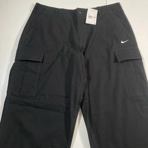 NEW Nike SB Kearny Cargo Rip Stop Skate Pants 38x32 Black Hiking Baggy 90s Y2K - Picture 1 of 14