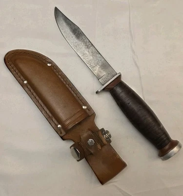 Imperial Prov EE. UU. Hoja Fija 5" - Mango de Cuero Apilado Foto 1 de 4