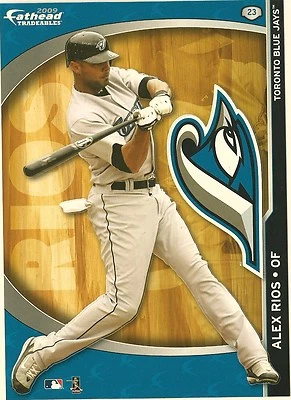 ALEX RIOS FATHEAD INTERCAMBIABLES LOGOTIPO DE LOS ARRENDAJOS AZULES TORONTO PEGATINA EXTRAÍBLE 2009 #23 Foto 1 de 3