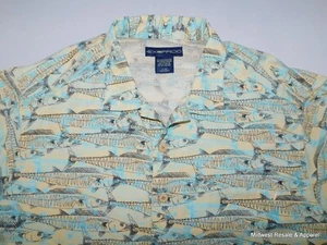 Exofficio Mens Short Sleeve Vented Outdoor Fishing Shirt Cotton Blend Size Large - Picture 1 of 12