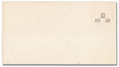 Scott U466A, 2c on 2c die 1 mint, albino indicia, ex Barkhausen normal cat $1000 - Image 1 of 2