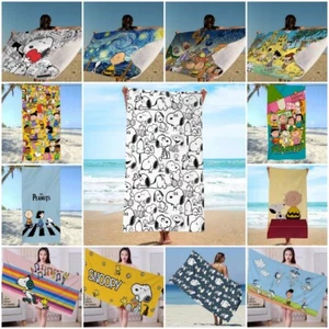 Snoopy Peanuts 3D Microfiber Bath Towel Swim Holiday Beach Towel Blanket Gift - Picture 1 of 22