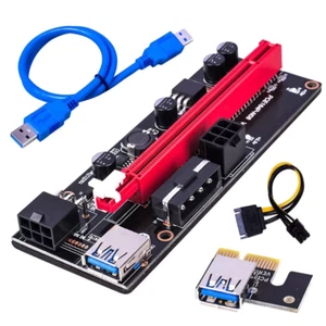 PCI-E Pcie Riser 60cm Adapter Kabel Anschluss Grafikkarte Mining Rig ETH Bitcoin - Afbeelding 1 van 2
