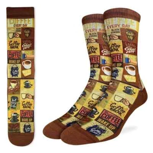 Calcetines activos Coffee Time para hombre talla 8-13 buena suerte novedad moda nuevos - Imagen 1 de 1