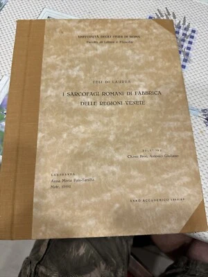 TESI DI LAUREA I Sarcofagi Romani Di Fabbrica  ANNO ACCADEMICO 1964-1965 - Image 1 of 4