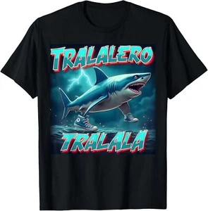 Tralalero Tralala Bootleg Brainrot Italian Brainrot Meme T-Shirt - Picture 1 of 4