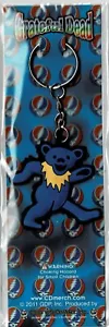 GRATEFUL DEAD - OFFICIALLY LICENSED - DANCING BEAR RUBBER KEY CHAIN - Picture 1 of 1
