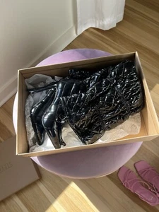 NEW Black Steve Madden Knee High Boot Heels Size 7 - Picture 1 of 2