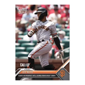 2023 MLB Topps Now #443 Luis Matos Scores Run in Debut Francisco Giants In Hand - Picture 1 of 2