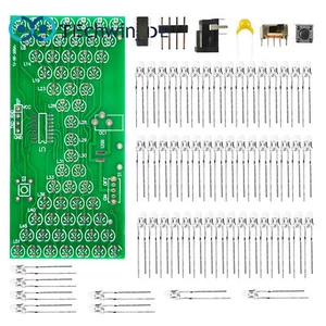 Sablier électronique lumière LED bricolage drôle kit de production électrique carte PCB - Photo 1/4