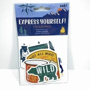 Zak! Designs Express Yourself 13pc Vinyl Sticker Pack Camping Outdoors - Picture 1 of 2