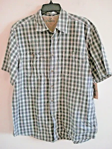 Camisa de hombre a cuadros talla grande al aire libre Life Sage nueva con etiquetas - Imagen 1 de 2
