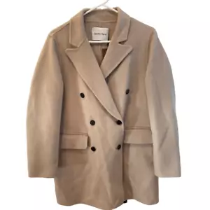 Cappotto donna Gentle Herd Pea L marrone doppiopetto 100% lana vecchi soldi capodanno - Foto 1 di 8