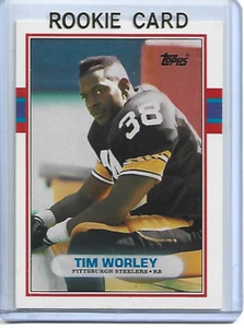 Tim Worley-Pittsburgh Steelers-1989 Topps Traded Football ROOKIE Card #44T - Picture 1 of 2