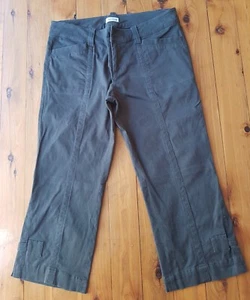 SUSSAN Womens Khaki Green Stretch Crop Capri Pants Size 12 - Picture 1 of 4