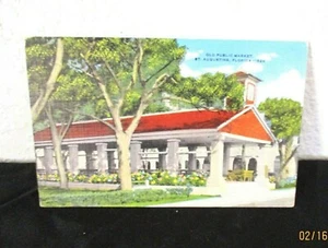 St Augustine Florida~Old Public Slave Market~1940s Linen Postcard-Unstamped - Imagen 1 de 2