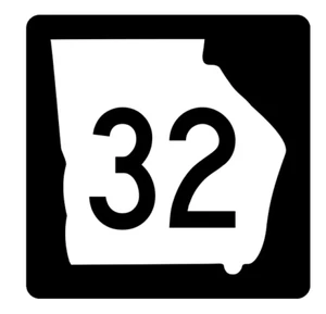 Georgia State Route 32 Sticker R3581 Highway Sign  - Picture 1 of 1