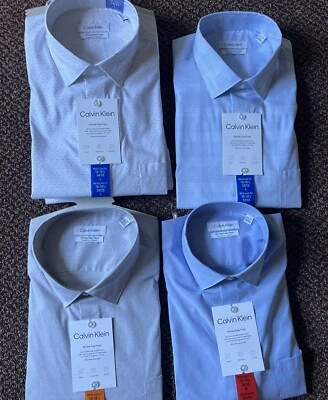 Calvin Klein Wrinkle Free Dress Shirt Blue,Light BLUE,WHITE,GRAY (VARIOUS) - Image 1 of 4