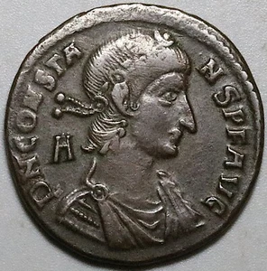 349 Constans Maiorina Ch VF Imperio Romano Roma Casa de la Moneda Galera Fénix (25052901R) - Imagen 1 de 2